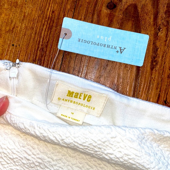 Maeve Anthropologie Ivory Button Skirt - Picture 4 of 4